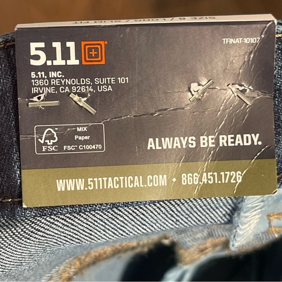 5.11 Tactical NWT Women’s BRITTA SKINNY DENIM JEAN Size 8 Long - Picture 9 of 14